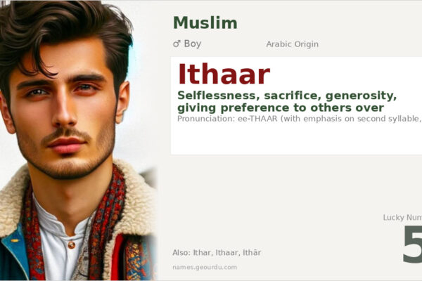 Ithaar Name Meaning — Arabic Origin, Boy Name & Islamic Significance (2025)