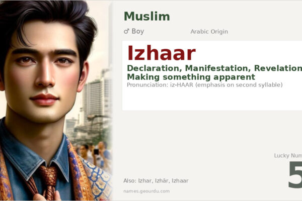 Izhaar Name Meaning — Arabic Origin, Boy Name & Details (2025)