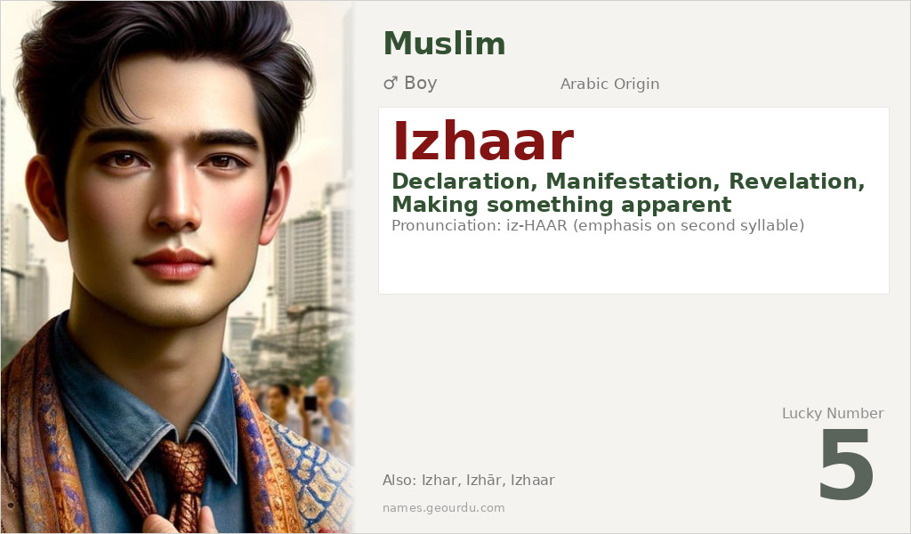Izhaar Name Meaning and Details