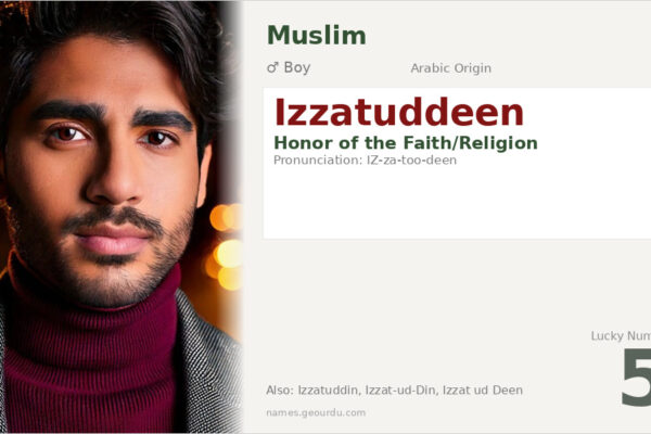 Izzatuddeen Meaning — Arabic Origin, Boy Name & Details (2025)