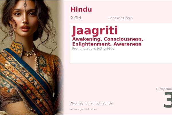 Jaagriti Name Meaning — Sanskrit Origin, Girl Name & Spiritual Significance