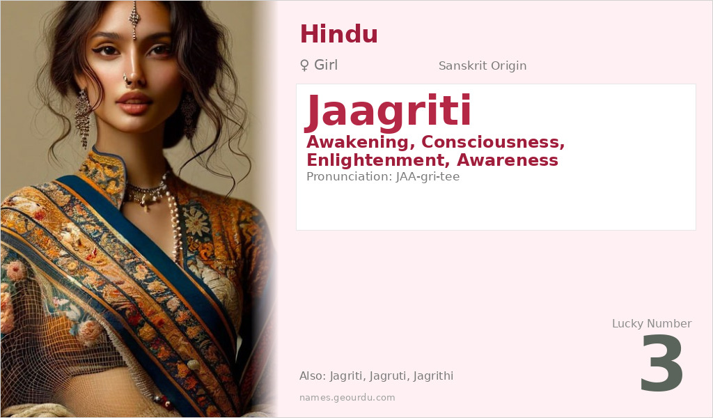 Jaagriti Name Meaning and Details