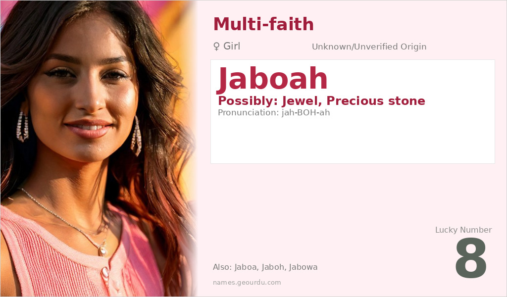 Jaboah Name Meaning and Details