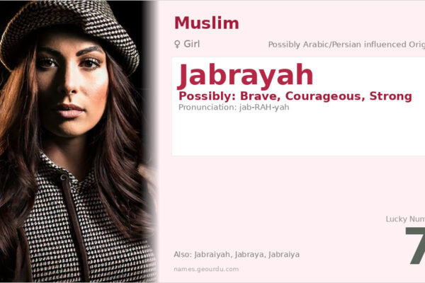 Jabrayah Name Meaning — Origin, Gender & Details (2025)
