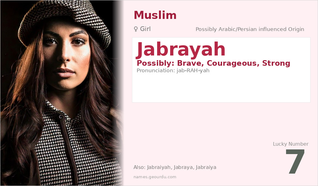 Jabrayah Name Meaning and Details