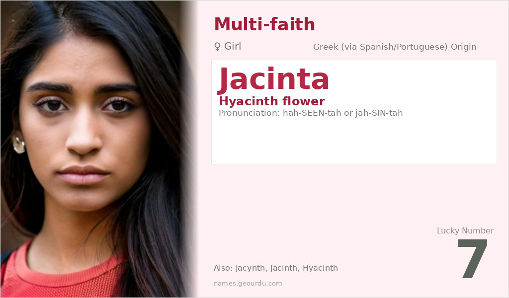 Jacinta Name Meaning and Details