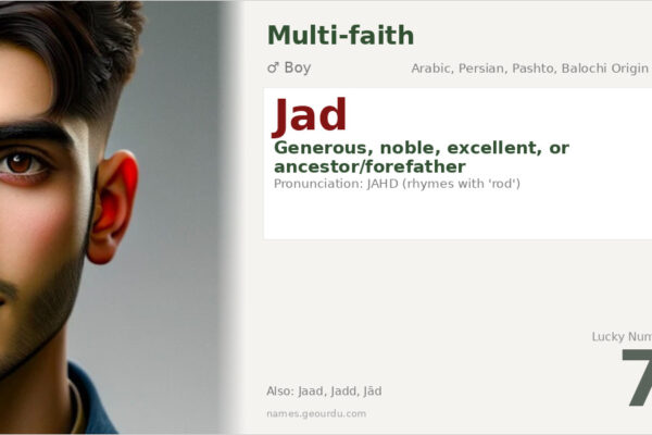 Jad Name Meaning — Origin, Generous & Noble (2025)