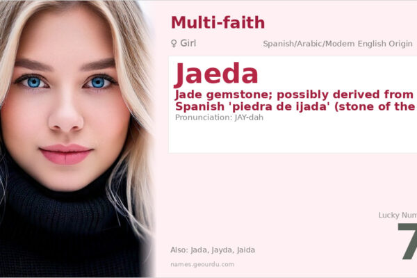 Jaeda Name Meaning — Origin, Gender & Details (2025)