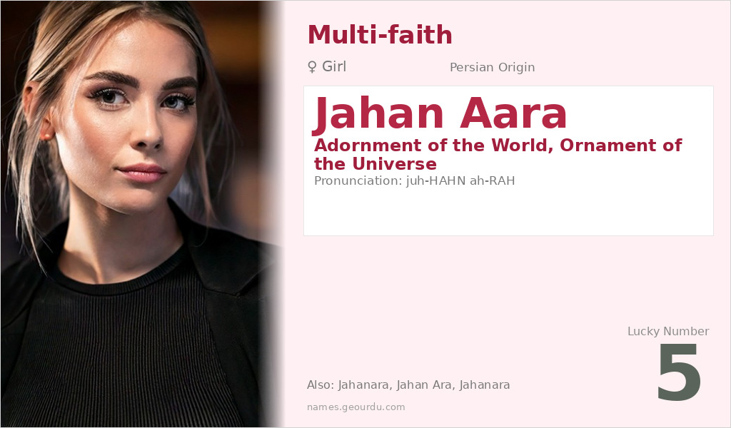 Jahan Aara Name Meaning and Details