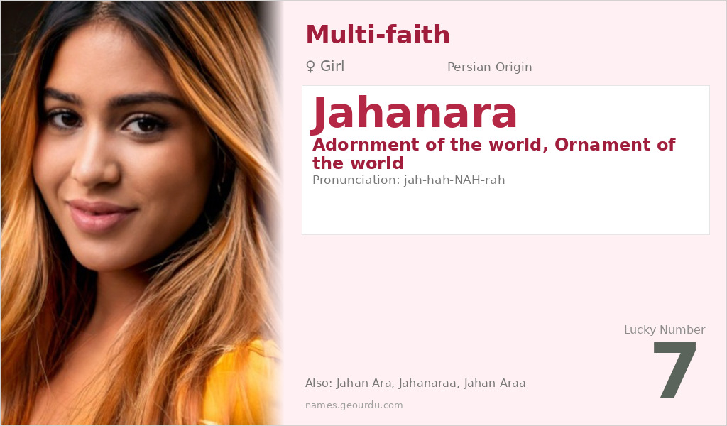 Jahanara Name Meaning and Details