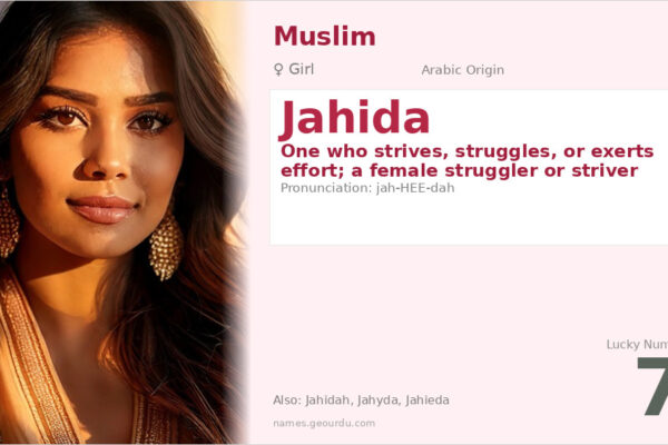 Jahida Name Meaning — Arabic Origin, Girl Name & Details (2025)