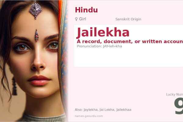 Jailekha Name Meaning — Sanskrit Origin, Girl Name & Details (2025)