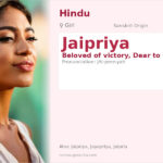 Jaipriya Name Meaning and Details