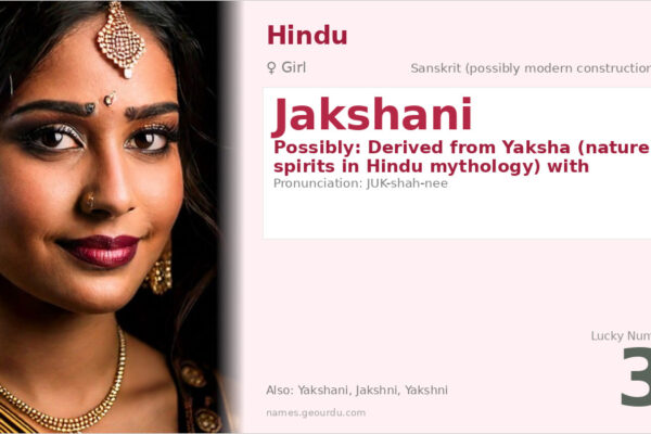 Jakshani Name Meaning — Origin, Gender & Details (2025)