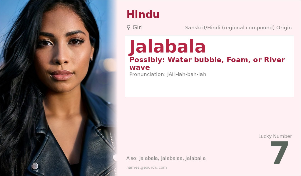 Jalabala Name Meaning and Details