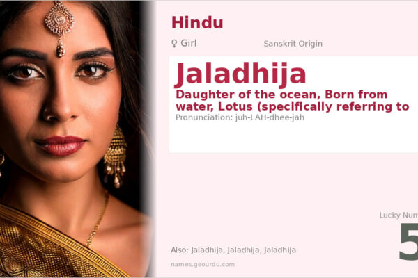 Jaladhija Name Meaning — Sanskrit Origin, Girl Name & Mythology (2025)