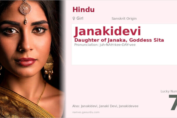 Janakidevi Meaning — Origin, Gender & Details (2025)