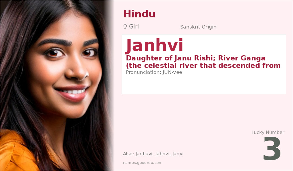 Janhvi Name Meaning and Details