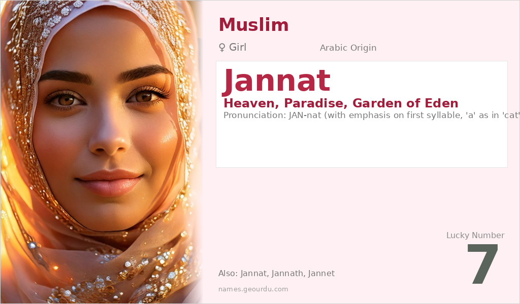 Jannat Name Meaning and Details