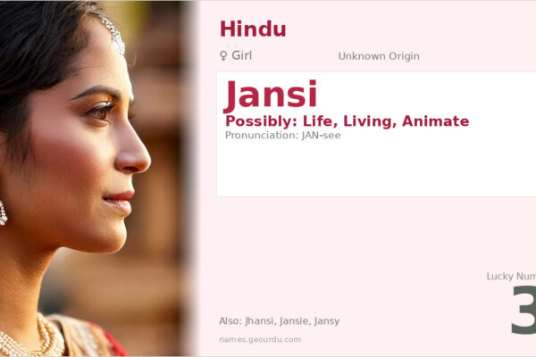 Jansi Name Meaning — Origin, Gender & Details (2025)