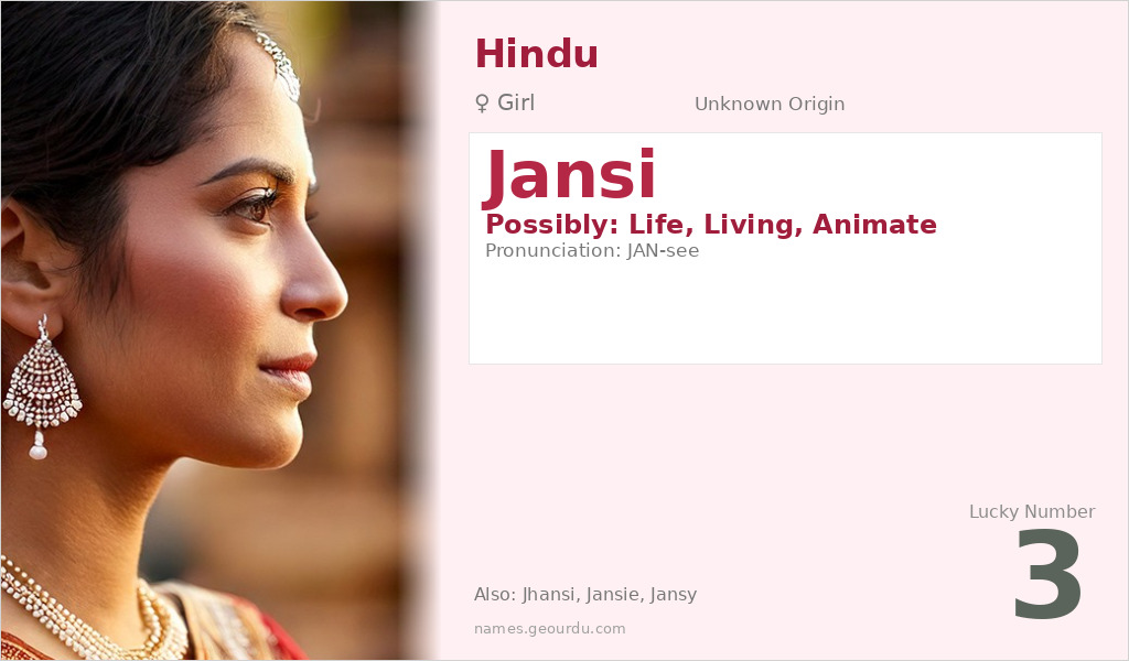 Jansi Name Meaning and Details