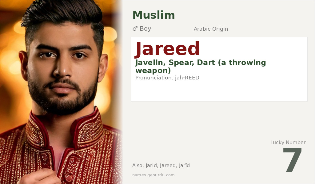 Jareed Name Meaning and Details