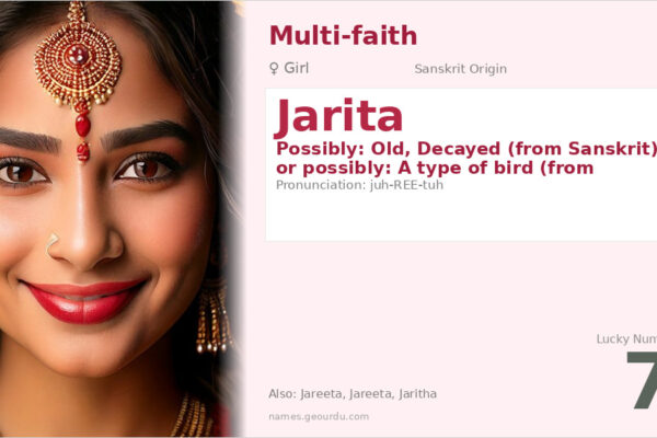 Jarita Name Meaning — Sanskrit Origin & Details (2025)