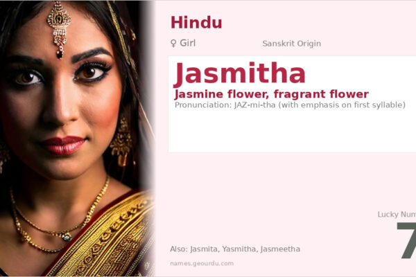 Jasmitha Name Meaning — Sanskrit Origin, Girl Name & Details (2025)