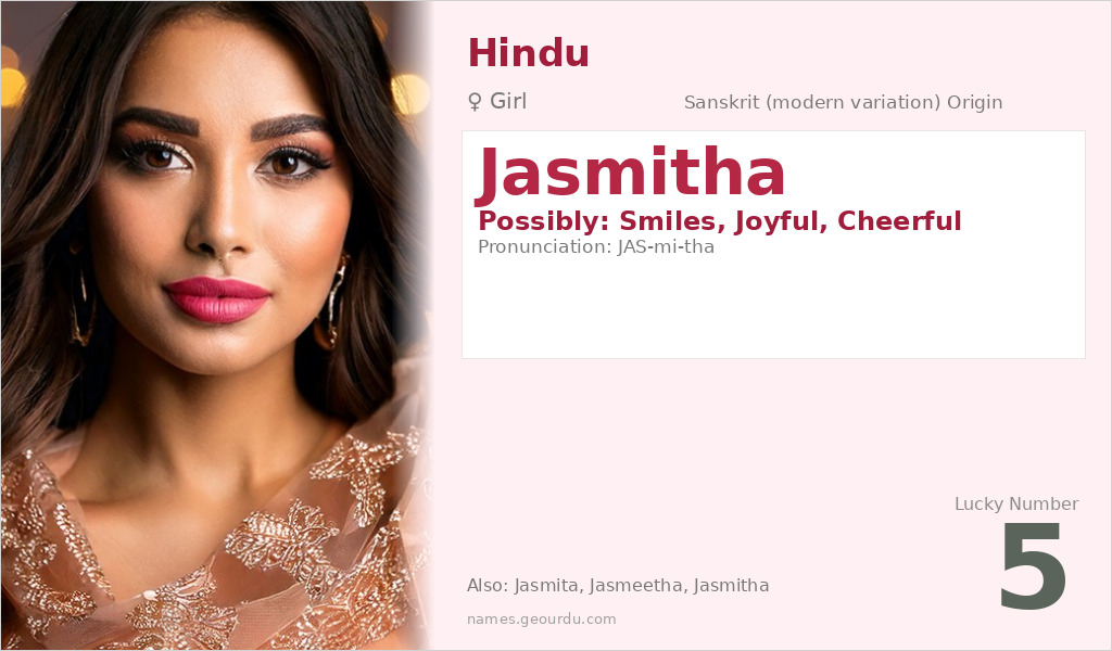Jasmitha Name Meaning and Details