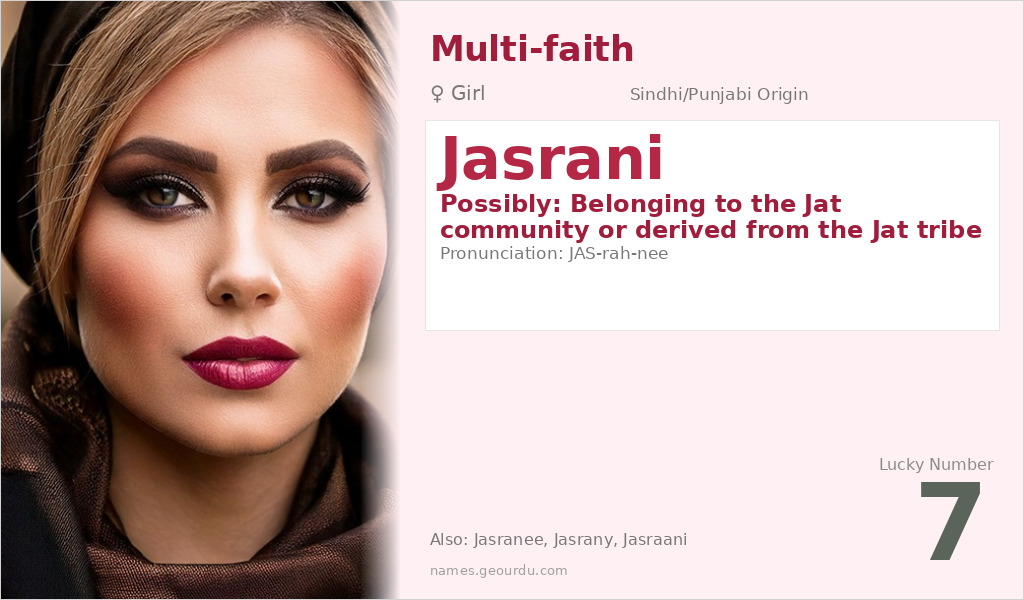 Jasrani Name Meaning and Details
