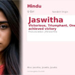 Jaswitha Name Meaning and Details