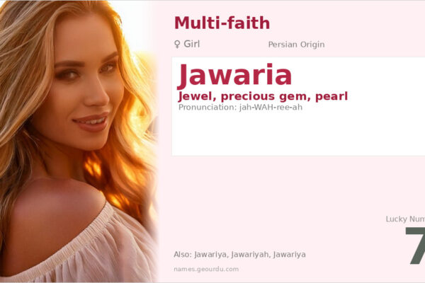 Jawaria Name Meaning — Persian Origin, Girl Name & Details (2025)