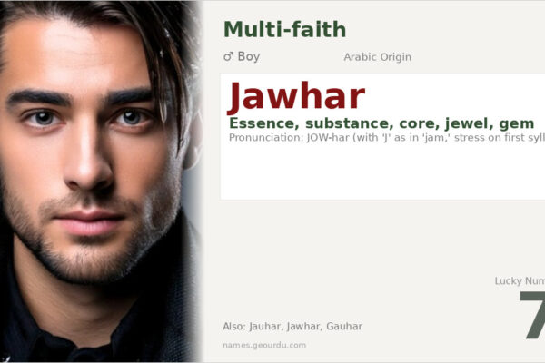 Jawhar Name Meaning — Origin, Gender & Details (2025)