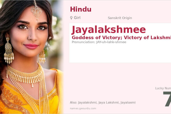 Jayalakshmee Meaning — Sanskrit Origin, Girl Name & Details (2025)
