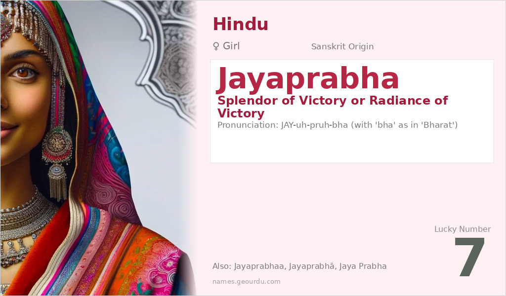 Jayaprabha Name Meaning and Details