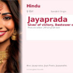 Jayaprada Name Meaning and Details