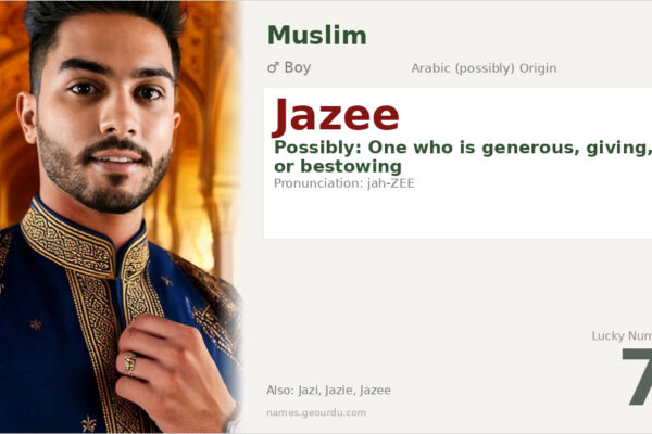 Jazee Name Meaning — Origin, Gender & Details (2025)