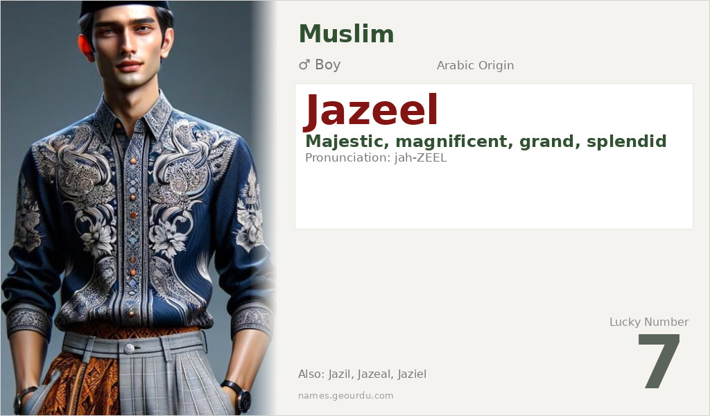 Jazeel Name Meaning and Details