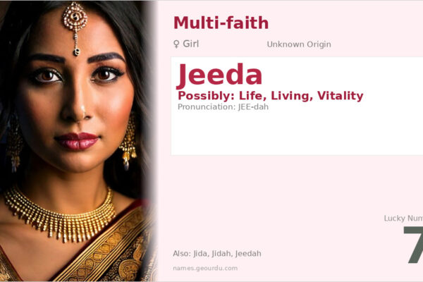 Jeeda Name Meaning — Origin, Gender & Details (2025)