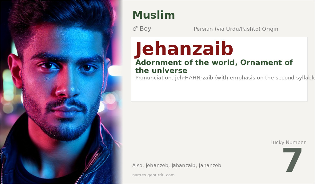 Jehanzaib Name Meaning and Details