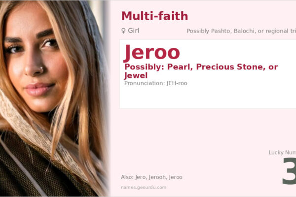 Jeroo Name Meaning — Origin, Gender & Details (2025)