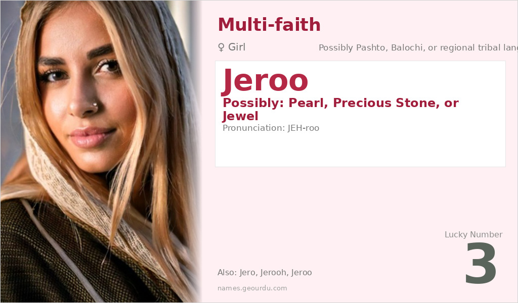 Jeroo Name Meaning and Details