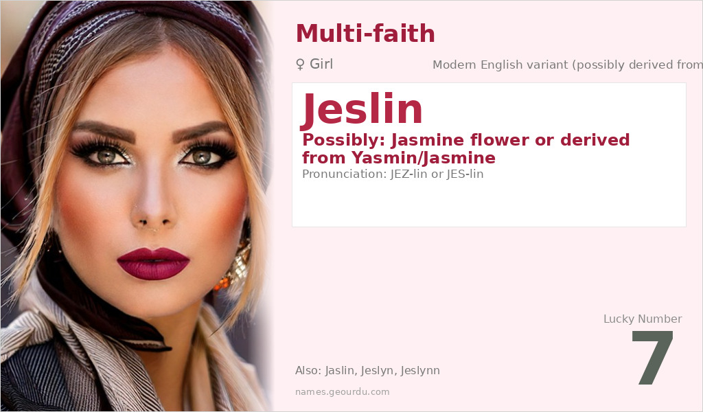 Jeslin Name Meaning and Details