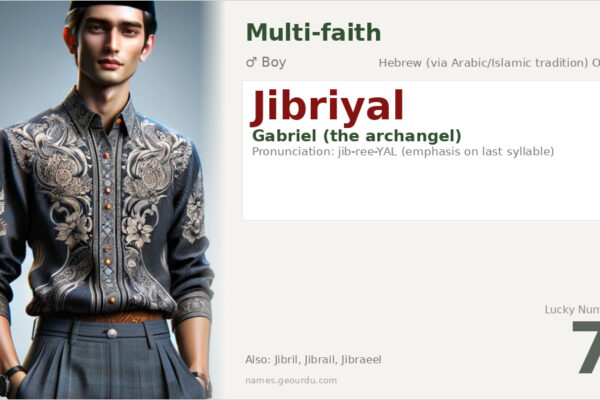 Jibriyal Name Meaning — Origin, Gender & Details (2025)