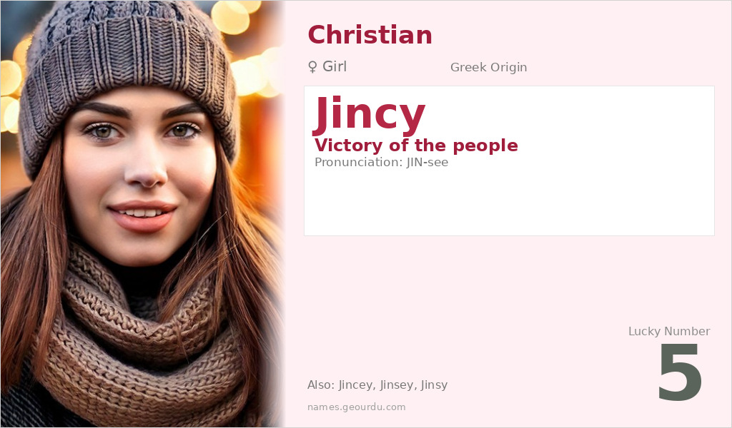 Jincy Name Meaning and Details