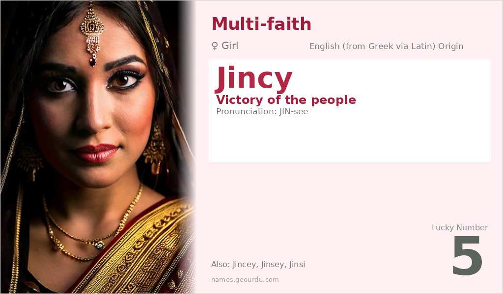 Jincy Name Meaning and Details