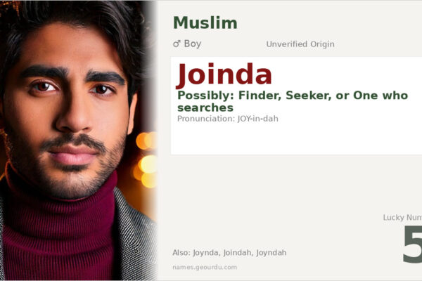 Joinda Name Meaning — Origin, Gender & Details (2025)