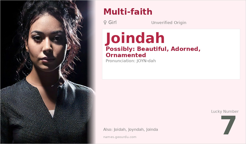 Joindah Name Meaning and Details