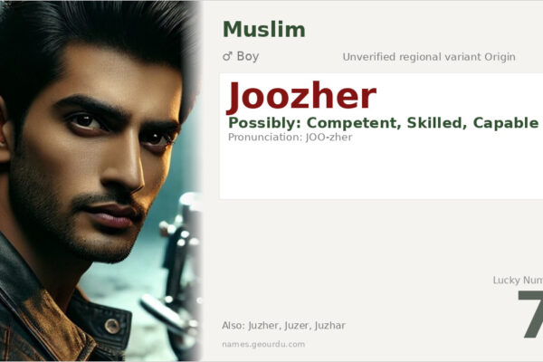 Joozher Name Meaning — Origin, Gender & Details (2025)