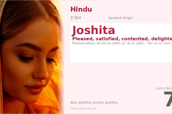 Joshita Meaning — Sanskrit Origin, Girl Name & Details (2025)
